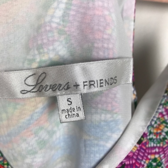 Lovers + Friends Poppy Mosaic Racerback Camisole Layered Multicolor Size Small - Picture 3 of 7